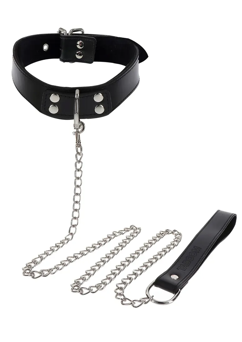 taboom-elegant-collar-and-chain-leash-black