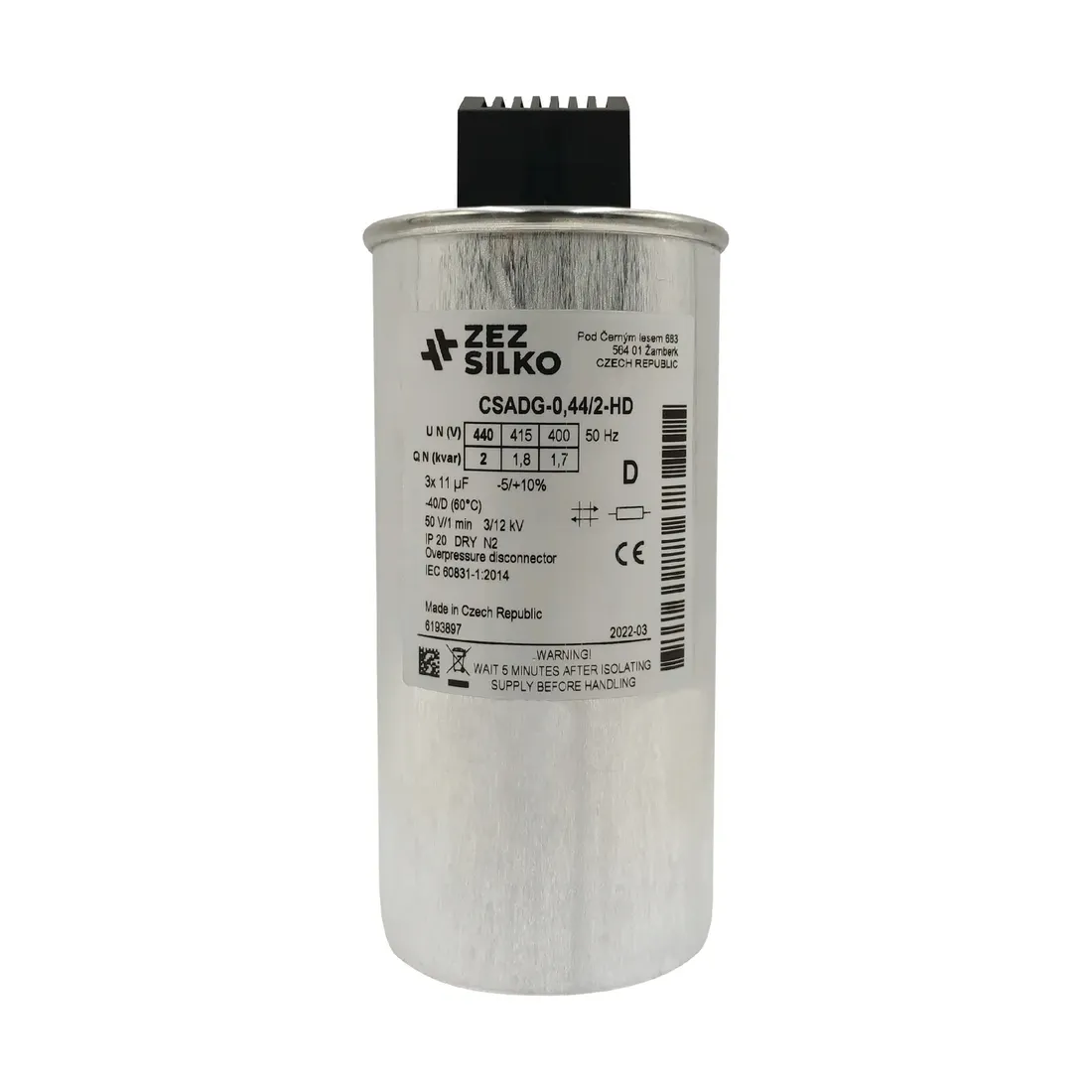 kondensator-zez-silko-csadg-hd-2kvar-440v-nowy