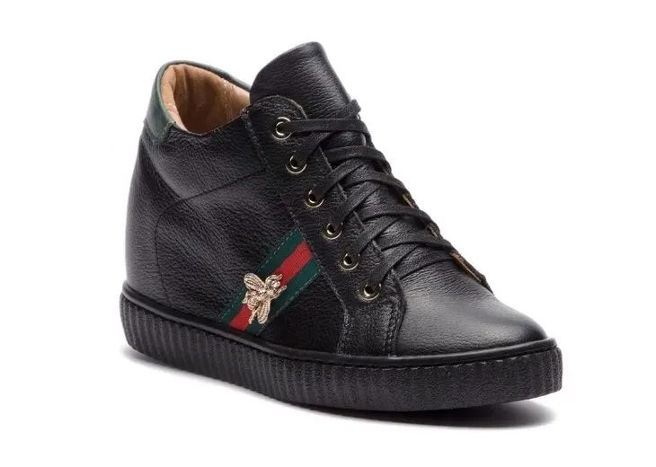 SOFT SNEAKERSY wedgesy UKRYTY KOTURN 6 cm SKÓRY 39