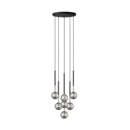 lampa-wiszaca-kaskadowa-czarna-zlota-szklane-chrom-kule-7-pkt-zuma-line