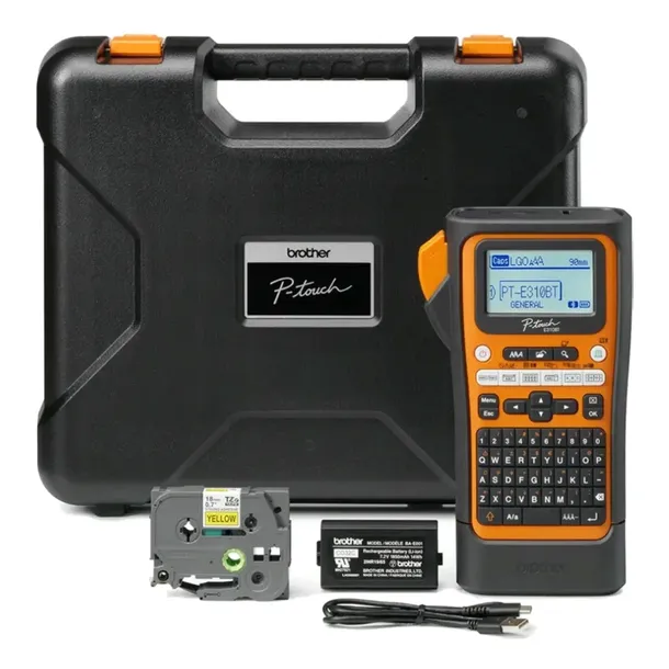 Drukarka etykiet Brother P-touch PT E310BTVP taśma TZe Bluetooth walizka