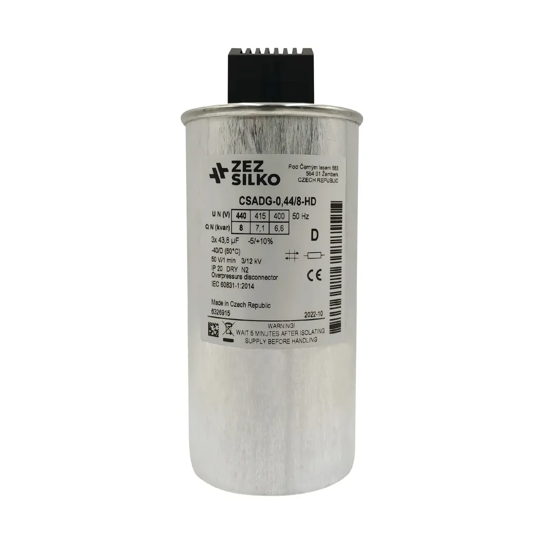 kondensator-zez-silko-csadg-hd-8kvar-440v-nowy