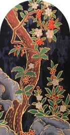 tapeta-luk-fototapeta-scienna-dekoracja-drzewo-liscie-kwiaty-do-salonu