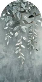 tapeta-luk-fototapeta-scienna-dekoracja-szare-liscie-pnacza-do-kuchni