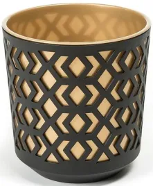 doniczka-aztek-sr-14cm-czarny-zloty-lamela