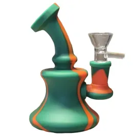 bongo-fajka-silikon-13cm-green-orange
