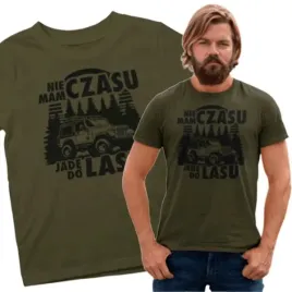 koszulka-meska-dla-mysliwego-nie-mam-czasu-jade-do-lasu-khaki-l