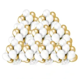 balony-zlote-i-biale-na-pierwsza-komunie-wesele-urodziny-100-szt