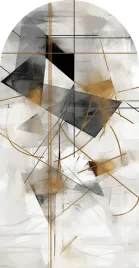 tapeta-luk-fototapeta-scienna-dekoracja-abstrakcja-zolte-ksztalty-100x190