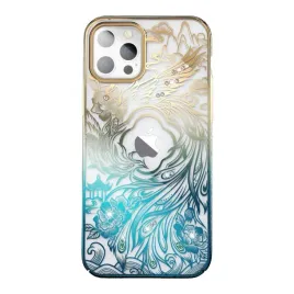 luksusowe-etui-iphone-14-z-krysztalami-phoenix-series-zloto-niebieskie