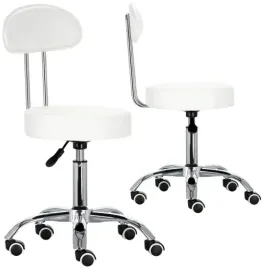 taboret-kosmetyczny-z-oparciem-fryzjerski-fotel-bialy