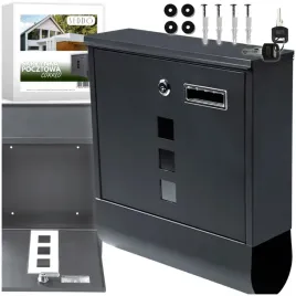 skrzynka-pocztowa-na-listy-czarna-ral-9005-mat-ogrodzenie-plot-dom-klucz