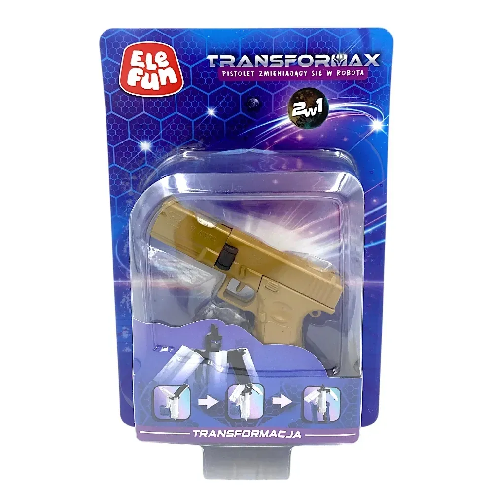 elefun-transformax-2w1-pistolet-robot-brazowy-stan-nowy
