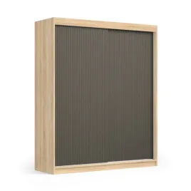 garderoba-szafa-przesuwna-180cm-dab-sonoma-drzwi-lakierowane-frezowane