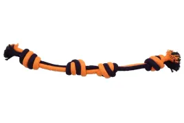 bubu-pets-or-zabawka-dla-psa-sznur-z-czterema-wezlami-orange-neon-43cm