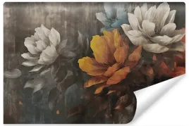 fototapeta-do-salonu-kolorowe-kwiaty-beton-abstrakcja-beton-mural-450x300