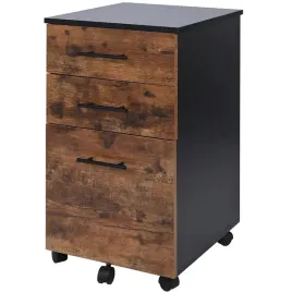 szafka-na-kolkach-stolik-nocny-z-szufladami-ciemny-braz-regal-loft-vintage