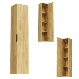 szafka-wiszaca-lazienkowa-slupek-eva-drzwi-zloty-craft-200cm-uchwyt-czarny