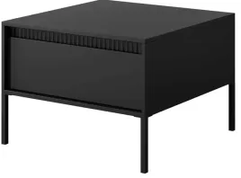 stolik-lorena-68-cm-lawa-z-polka-i-szuflada-czarna-ryflowane-elementy-metal