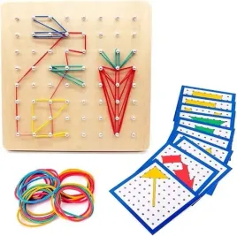 drewniana-gra-montessori-ukladanie-ksztaltow-gumkami-plansza-nauka-rozwoj