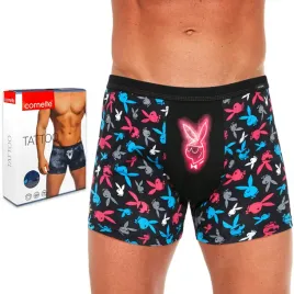 bokserki-meskie-z-nadrukiem-szorty-bawelniane-cornette-tattoo-200-xl