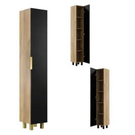 szafka-lazienkowa-waska-stojaca-30-cm-slupek-regal-polki-dab-czarna
