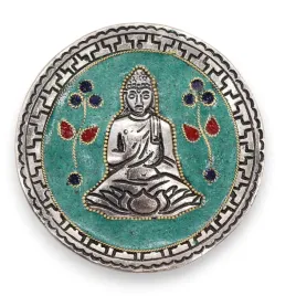 podstawka-z-polerowanego-aluminium-budda-zielony-dekor