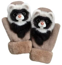 rekawiczki-zwierzeta-najpiekniejsze-recznie-wykonane-cieple-urocze-fretka