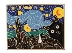 pin-przypinka-metalowa-zlota-kot-kotek-gwiezdzista-noc-van-gogh
