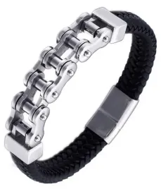 duza-bransoletka-lancuch-motocyklowy-skora-19cm