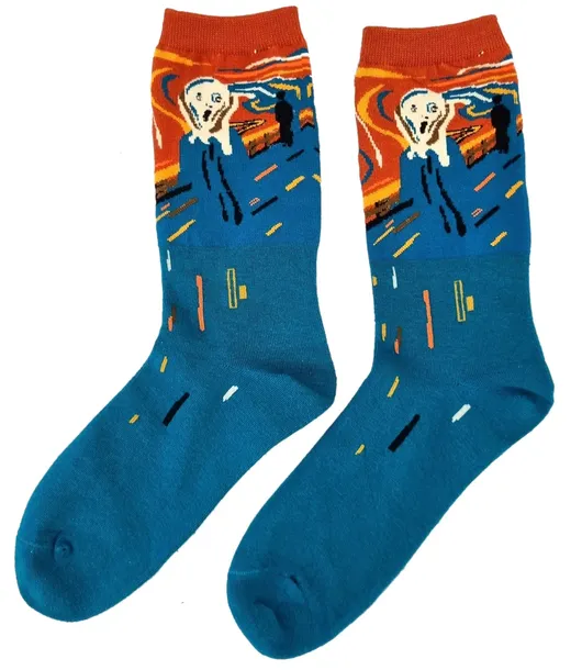skarpetki-tkane-krzyk-munch-scream-39-45-stan-nowy
