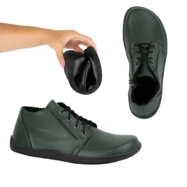 buty-damskie-skorzane-barefoot-za-kostke-z-zamkiem-787-zielone-41