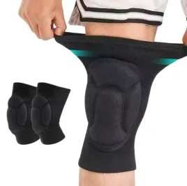 ochraniacze-na-kolana-elastyczne-czarne-nakolanniki-do-joga-siatkowki