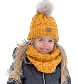 czapka-z-kominem-zimowa-na-polarze-cieply-zestaw-duzy-pompon-miod