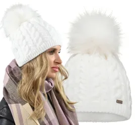 czapka-damska-zimowa-ciepla-dwuwarstwowa-z-polarem-pompon-polska-produkcja