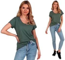 damska-wloska-bluzka-t-shirt-bawelna-khaki