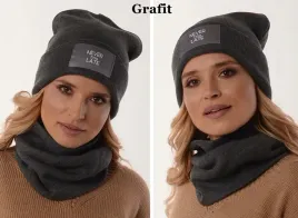 polski-komplet-czapka-beanie-komin-szal-grafit-b4