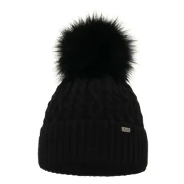 czapka-zimowa-ciepla-czarna-damska-na-polarze-z-pomponem-na-prezent