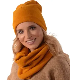 polski-komplet-damski-czapka-komin-miodowy-k6