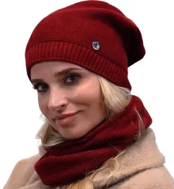 zimowy-komplet-damski-beanie-czapka-komin-bordo-b1