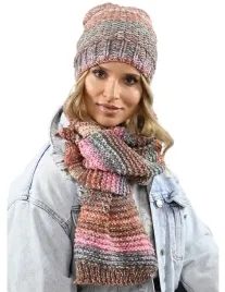 komplet-damski-elegancki-na-zime-czapka-szal-modny-melanzowy-kolor-wz10