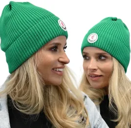 zielona-stylowa-czapka-beanie-logo-n1