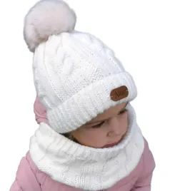 zestaw-dzieciecy-czapka-z-kominem-polar-krem
