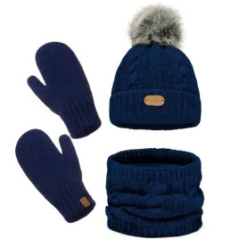 czapka-komin-rekawiczki-komplet-dzieciecy-cieply-zimowy-modny-pompon