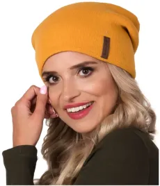 damska-podwojna-zimowa-czapka-beanie-musztarda-v1