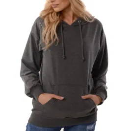kobieca-bluza-bawelniana-oversize-kangurka-grafit