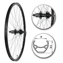 kolo-275-tyl-kaseta-8-9-rz-tarcza-6srub-stozek-czarny-szprychy-srebrne