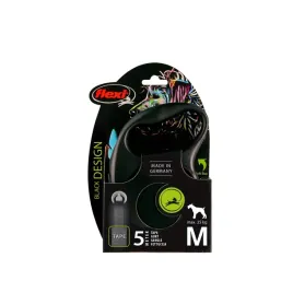 smycz-dla-psa-flexi-black-design-tasma-niebieska-roz-s-5-m-15-kg