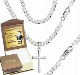 lancuszek-srebrny-meski-pancerka-pelny-380-mm-z-krzyzykiem-grawer-gratis