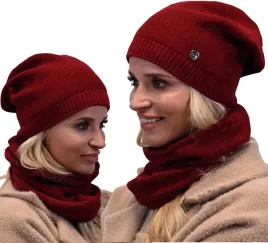 cieply-komplet-damski-czapka-plus-komin-bordo-b1